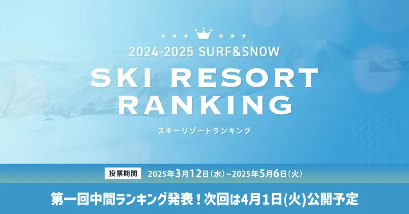 2024-2025 SURF&SNOW SKI RESORT ランキング第一回中間発表！
