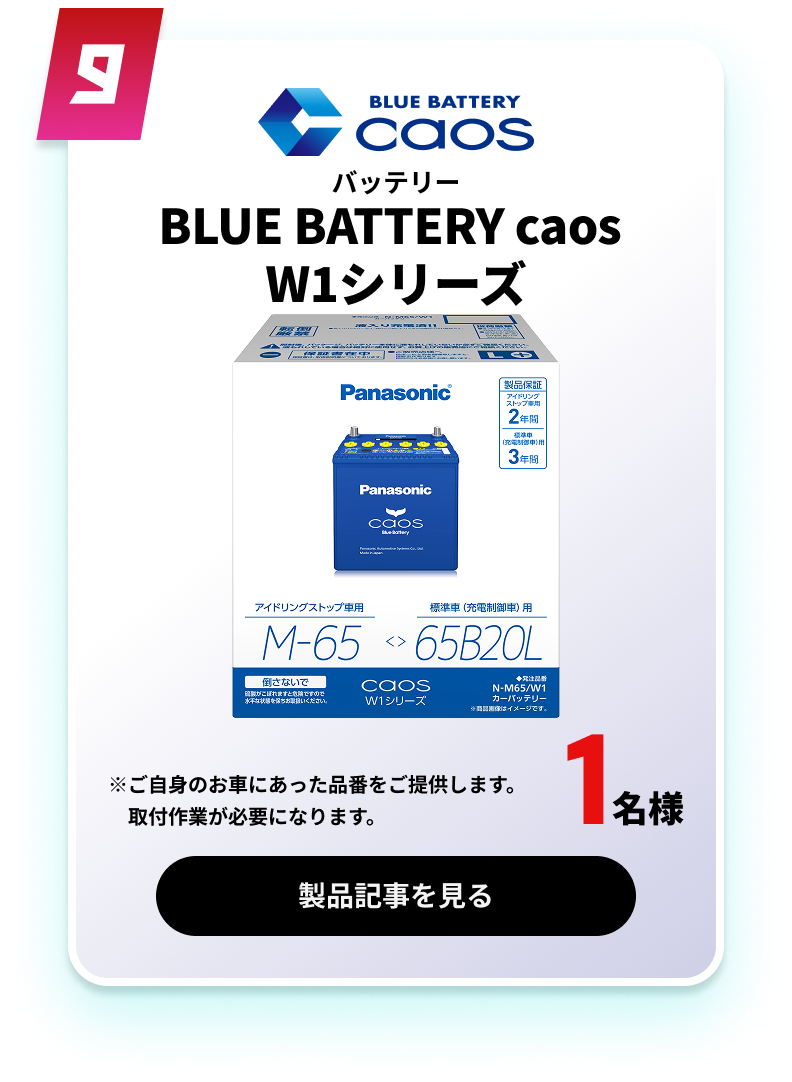 BLUE BATTERY caos W1シリーズ
